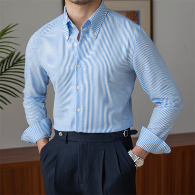 Camisa Manga Larga a Rayas para Uso Diario - Image 9