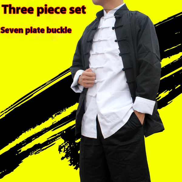 Conjunto de 3 Piezas Uniforme Wing Chun Kung Fu - Túnica Taoísta