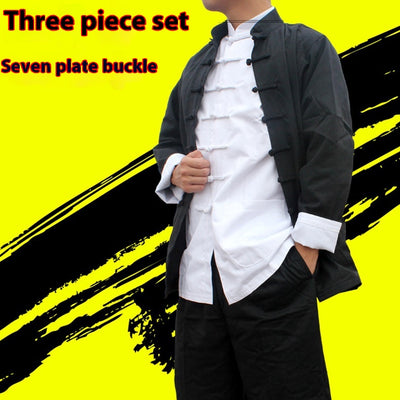 Conjunto de 3 Piezas Uniforme Wing Chun Kung Fu - Túnica Taoísta
