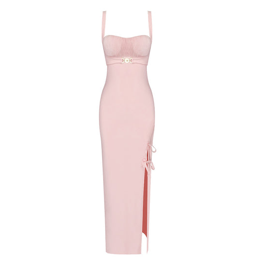 Vestido Slip Metalizado con Abertura Alta para Salir de Noche - Image 17