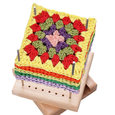 Tablero de Tejido en Madera Maciza para Cuadrados de Crochet - Image 3
