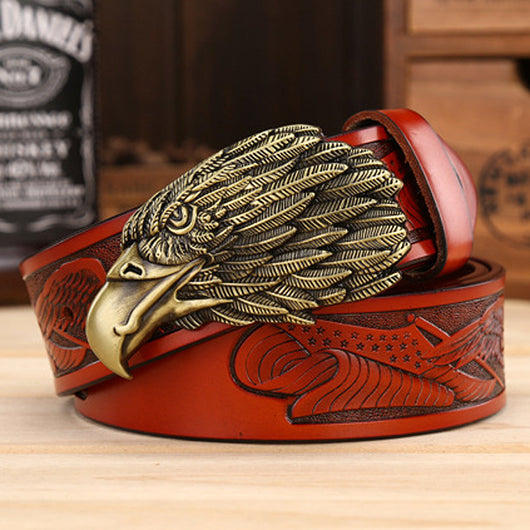 Cinturón de Cuero para Hombre con Diseño Águila - Image 30