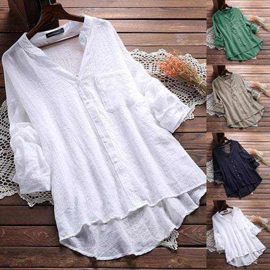 Blusa de moda con manga larga para mujer