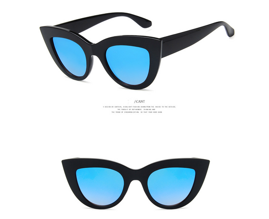 White and black cat eye sunglasses with gradient lenses, featuring a retro style. - Image 7