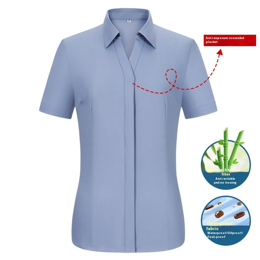 Camiseta Manga Corta Impermeable, Resistente al Aceite y Manchas - Image 2