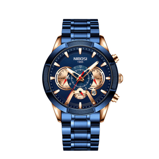 Reloj Nibosi Multifuncional Resistente al Agua con Esfera Luminosa para Hombre
