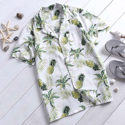 Camisa Hawaiana Estampada Completa con Cuello Vuelto para Hombre - Manga Corta Verano - Image 8