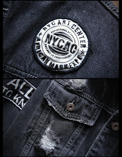 Chaqueta de Mezclilla Desgarrada Casual - Image 4