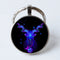 Twelve Constellation 25mm Time Gem Metal Keychain Capricorn