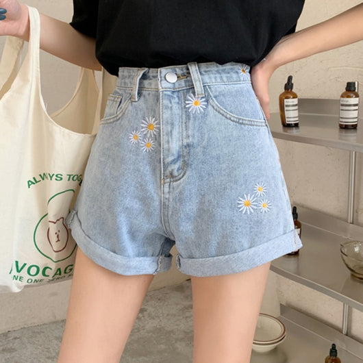 Shorts Baggy de Mezclilla Daisy con Pierna Ancha - Image 4