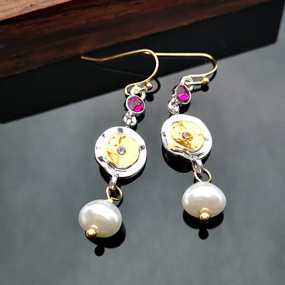 Aretes de Perla Moneda - Image 4
