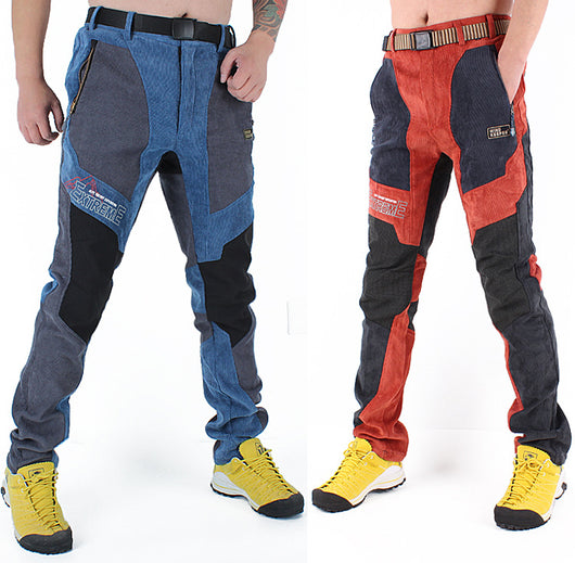Pantalones de Senderismo Impermeables Slim Fit con Forro Polar para Hombre