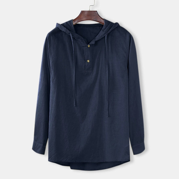 Sudadera con Capucha y Manga Larga en Color Sólido