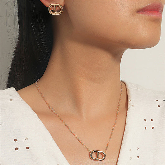 Collar Retro Cadena Clavícula Efecto Frío de Dos Piezas - Image 7