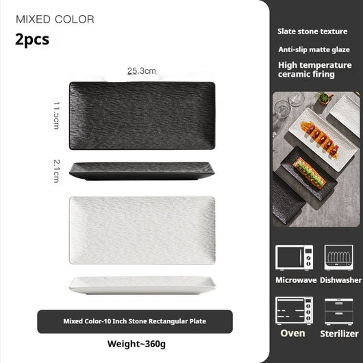 Plato Rectangular de Cerámica Premium para Sushi - Image 10