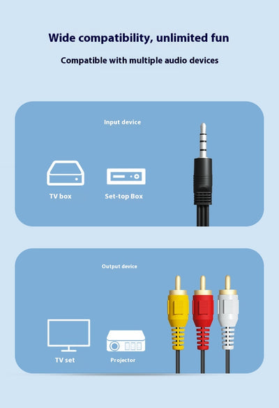 Cable de Audio y Video 3 en 1 con Conectores RCA - Decodificador TV - Image 11