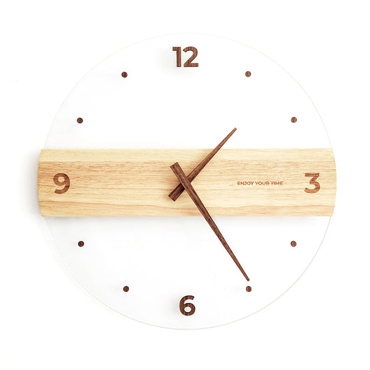 Reloj de Pared Moderno Madera Maciza y Acrílico para Sala - Image 2