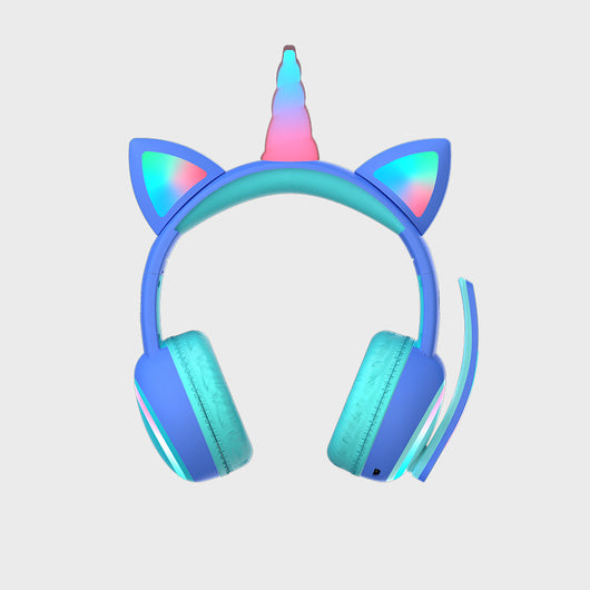 Auriculares Bluetooth Infantiles con Orejas de Gato y Luz LED - Image 2
