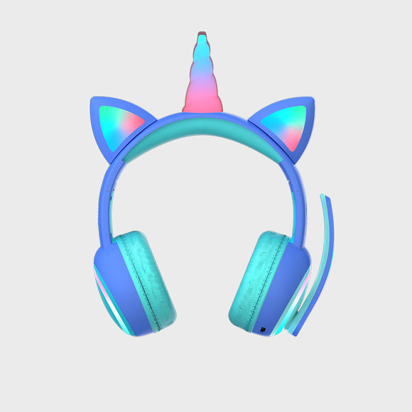 Auriculares Bluetooth Infantiles con Orejas de Gato y Luz LED