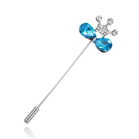 Broche de Solapa Floral en Cristal Vintage para Hombre - Diseño Rosa Elegante - Image 4