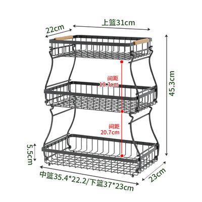 Canasta Organizadora de Dos Niveles para Frutas y Snacks - Image 9