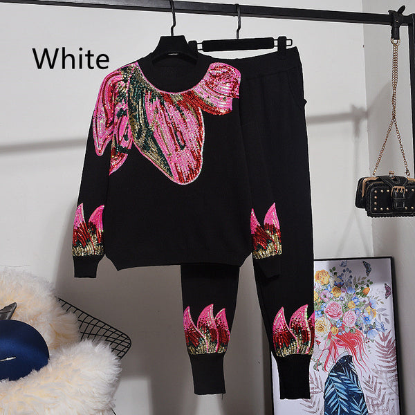 Traje Suelto de Lentejuelas con Abrigo y Pantalón Oversized - Image 12