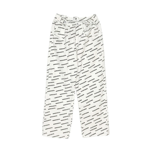 Pantalón Ancho Vintage de Talle Alto con Estampado de Letras - Image 2