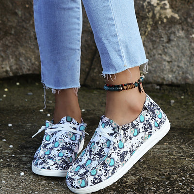 Mocasines Mujer con Estampado Girasol - Zapatos Canvas Cómodos sin Cordones - Image 19