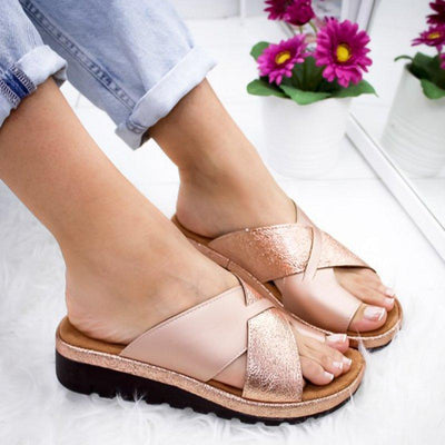 Sandalias Cuña Medio Tacón para Dedos