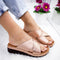 Sandalias Cuña Medio Tacón para Dedos