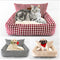 Sofá Cama para Gatos con Diseño Pata de Gallo - Funda Extraíble y Lavable