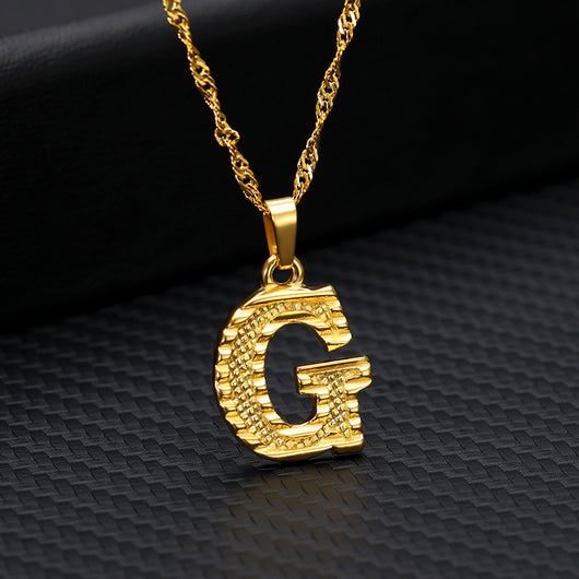 Collar con Colgante de 26 Letras Chapado en Oro - Image 9