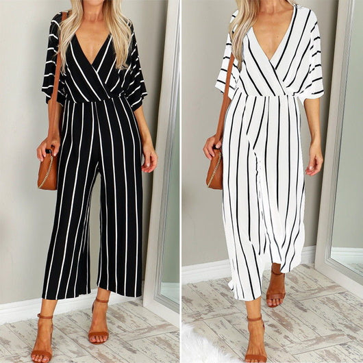 Jumpsuit de Piernas Anchas con Rayas - Image 4