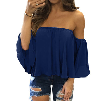 Blusa Chifón Elegante con Cuello Envuelto y Mangas Largas - Image 6
