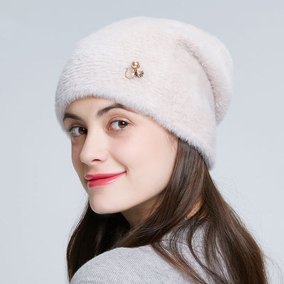 Gorro de Lana Tejida con Strass - Estilo Elegante para Mujer - Image 9