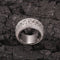 Hip Hop Micro Zircon Rotatable Cuban Ring Plateado 10