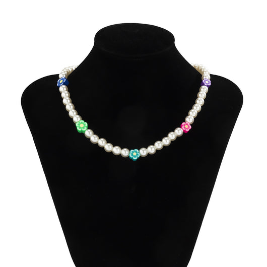 Collar para Hombre con Perlas de Cerámica y Flores Coloridas - Image 9