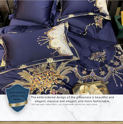 Juego de Cama Floral Bordado Algodón Puro Estilo Europeo - Image 4