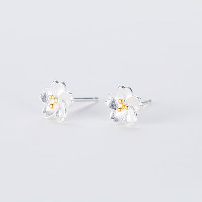 Aretes de Plata 925 Flor de Cerezo Elaborados a Mano - Image 9
