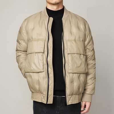 Chaqueta de Plumón Gris para Hombre - Abrigo Deportivo Térmico Invierno - Image 9
