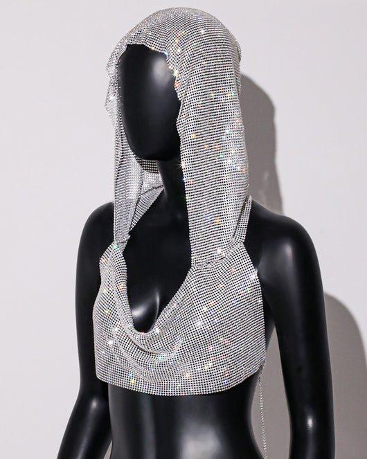 Chaleco Deportivo Brillante con Capucha y Lentejuelas Metálicas - Image 22