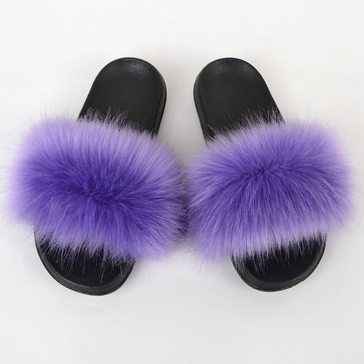 Pantuflas de Pelaje Sintético para Mujer - Cómodas, Antideslizantes y Acogedoras - Image 40