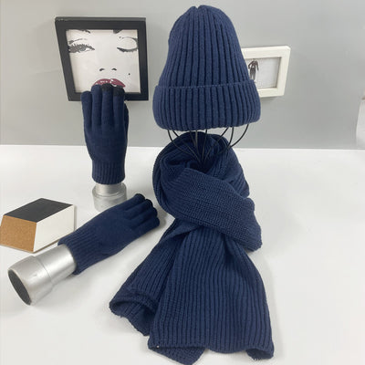 Conjunto de Abrigo Tricotado: Bufanda, Gorro y Guantes - Image 5