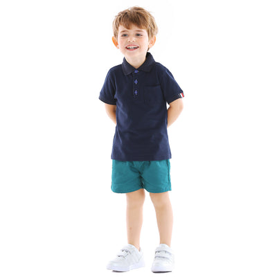 Playera Infantil Manga Corta Estilo College Transpirable con Cuello - Image 12
