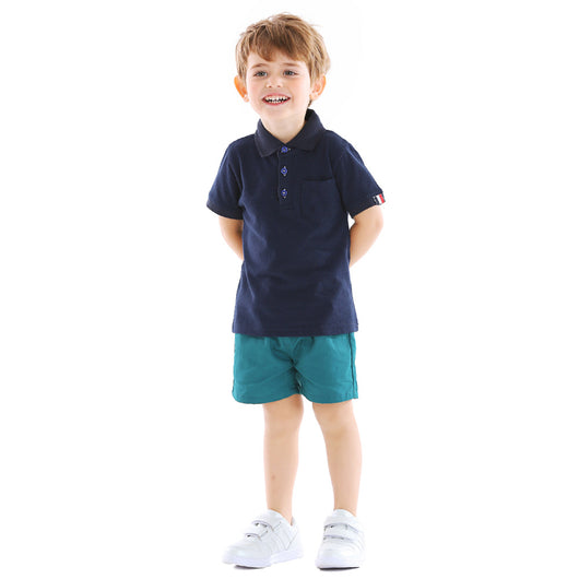 Playera Infantil Manga Corta Estilo College Transpirable con Cuello - Image 12