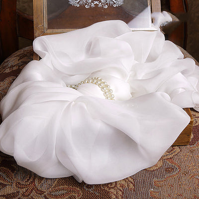 Pañuelo de Seda Pura Hangzhou Blanco Natural - Image 10