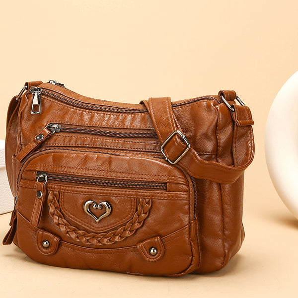 Bolso Mensajero Mujer Grande Multi-bolsillos Capacidad Premium