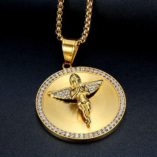 Collar con Colgante de Ángel de Circonita Micro-engastada - Image 12