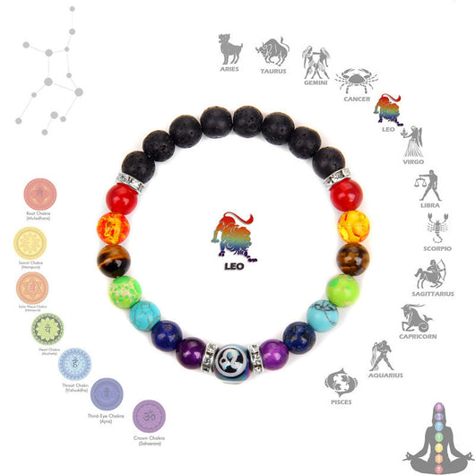 Pulsera de Pareja Constelaciones con los Siete Chakras para Meditación - Image 6