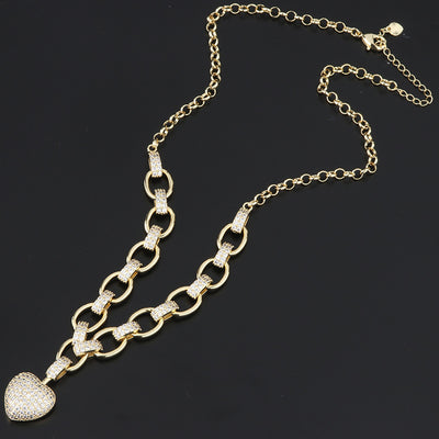 Conjunto de Collar y Pulsera Corazón con Micro Incrustaciones - Image 8